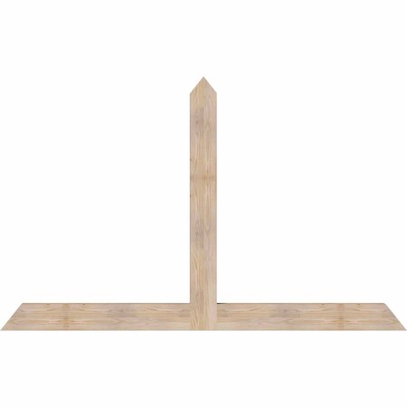 Ekena Millwork Portland Smooth Timber Gable Bracket, Douglas Fir, 84"W x 53"H x 3 1/2"D x 5 1/2"F, 15/12 Pitch GBW084X53X0406POR00SDF